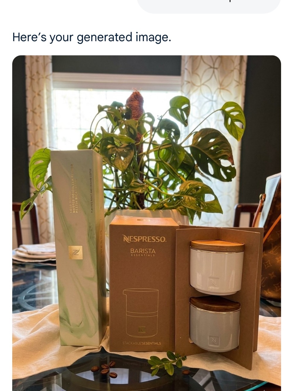 ☕️☕️Nespresso Barista  ☕️☕️
White Ceramic Canister Duo w/ pistachio pods.